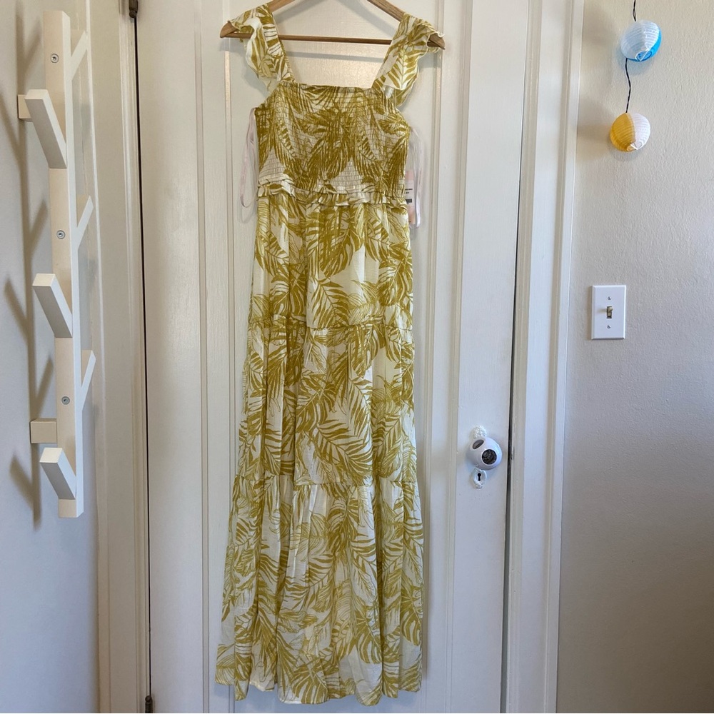 Nanette Lepore Smocked Palm print maxi dress - Picture 3 of 6